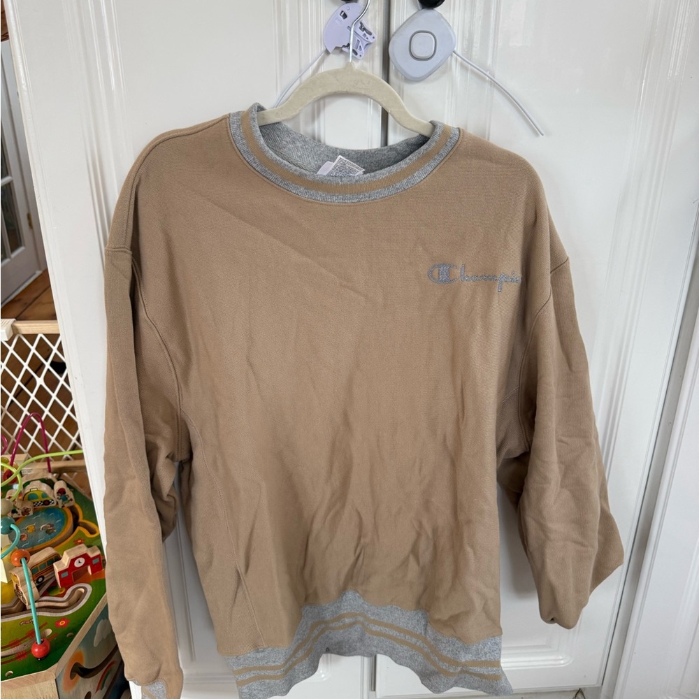 Champion Beige and Gray Pullover